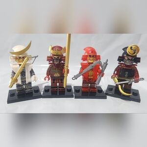 Japanese Samurai and Ninja Warrior Minifigures Set - Custom Brick` ToY Figures